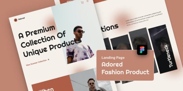 Banner image of Premium Adored Elegant Fashion Product Landing Page Template  Free Download