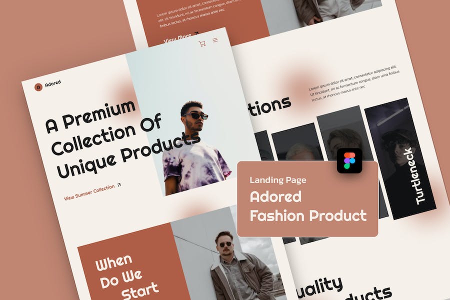 Banner image of Premium Adored Elegant Fashion Product Landing Page Template  Free Download