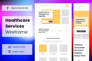 Banner image of Premium Healthcare Services Wireframe Website  Free Download