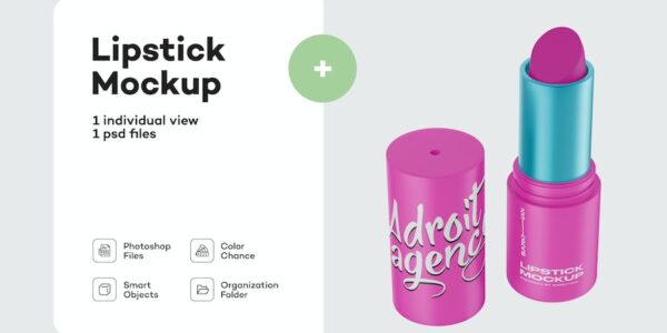 Banner image of Premium Opened Matte Lipstick Mockup  Free Download