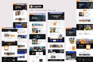 Banner image of Premium Logistik Transport and Logistics Figma Template  Free Download