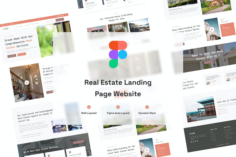 Banner image of Premium Real Estate Landing Page Website Design  Free Download