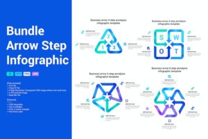 Banner image of Premium Bundle Arrow Step Infographic  Free Download