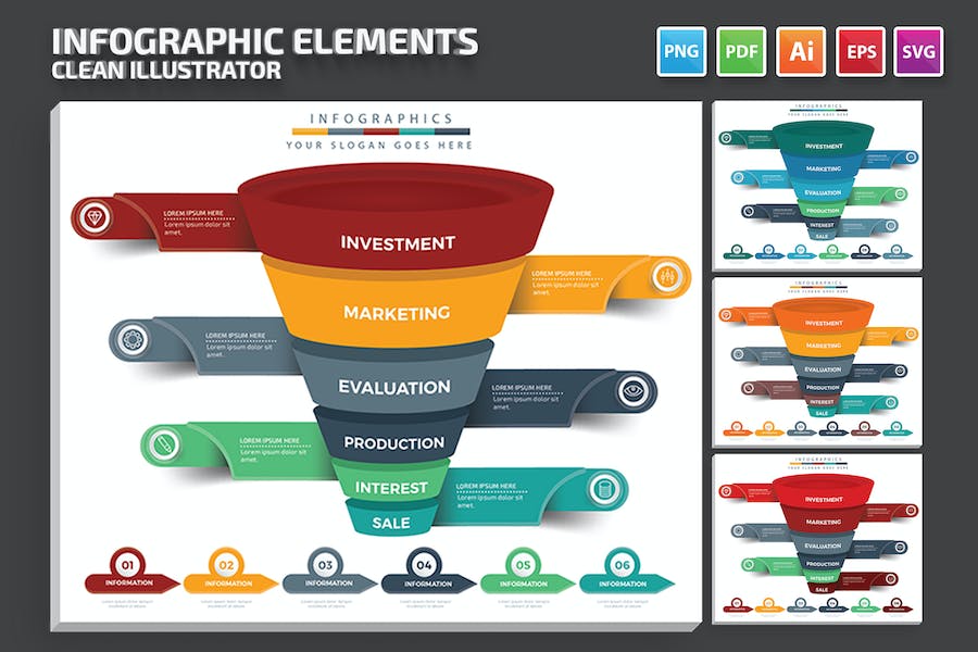 Banner image of Premium Funnel Infographic Elements  Free Download