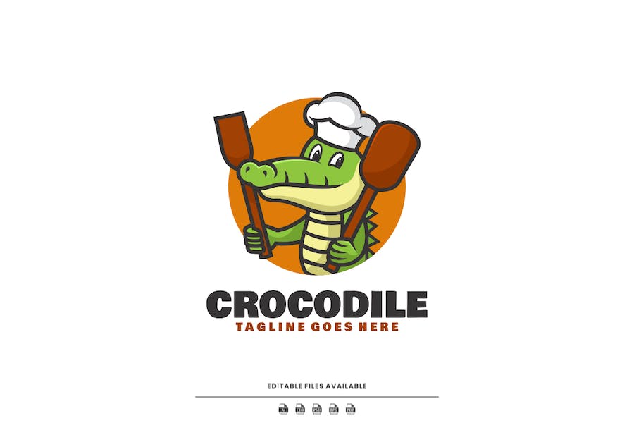 Banner image of Premium Crocodile Mascot Cartoon Logo  Free Download