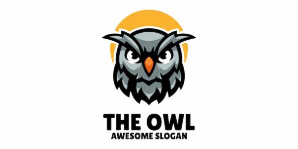 Banner image of Premium Owl Head Mascot Logo  Free Download