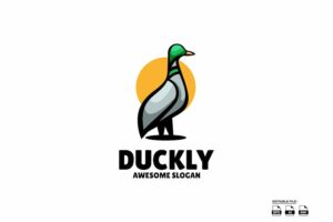 Banner image of Premium Duck Illustration Logo Design  Free Download