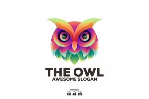 Banner image of Premium Owl Gradient Colorful Logo  Free Download