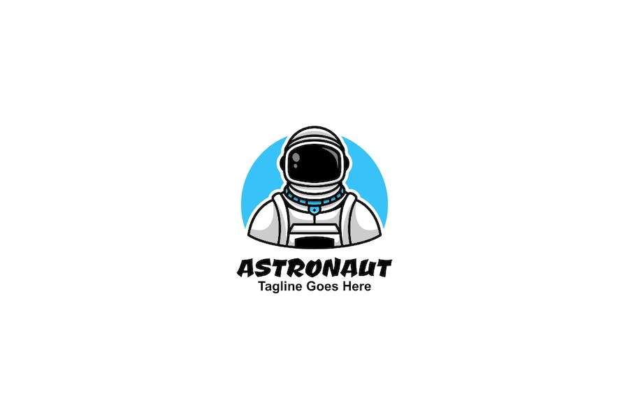 Banner image of Premium Astronaut Simple Mascot Logo  Free Download