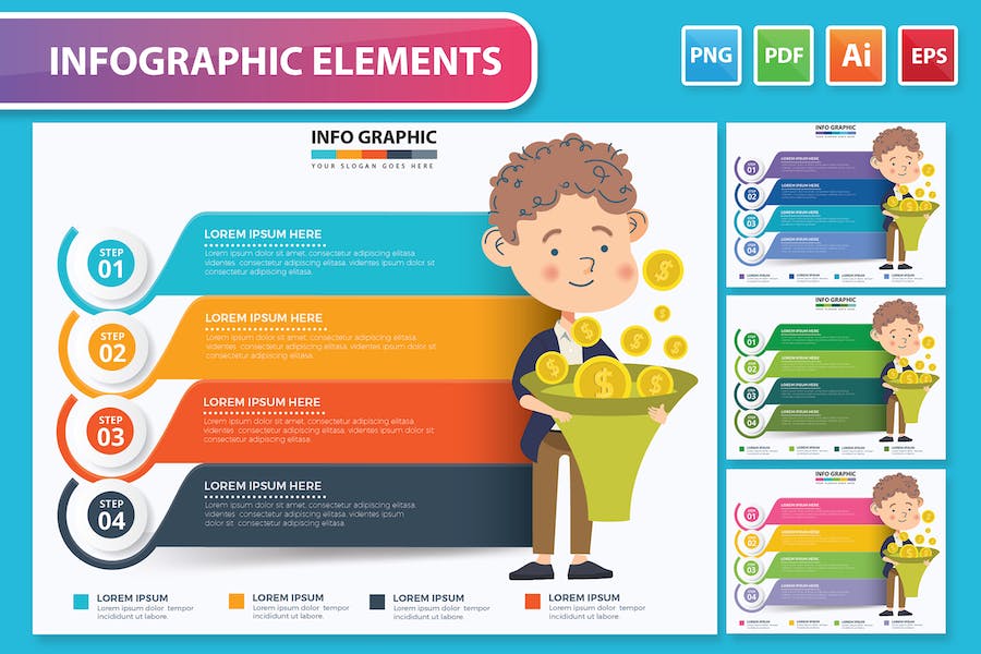Banner image of Premium Businessman Infographics  Free Download