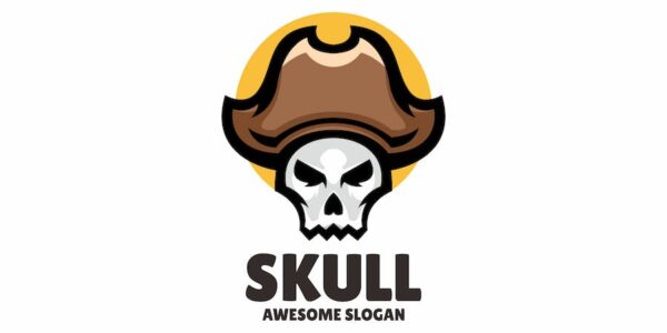 Banner image of Premium Pirate Skull Mascot Logo  Free Download