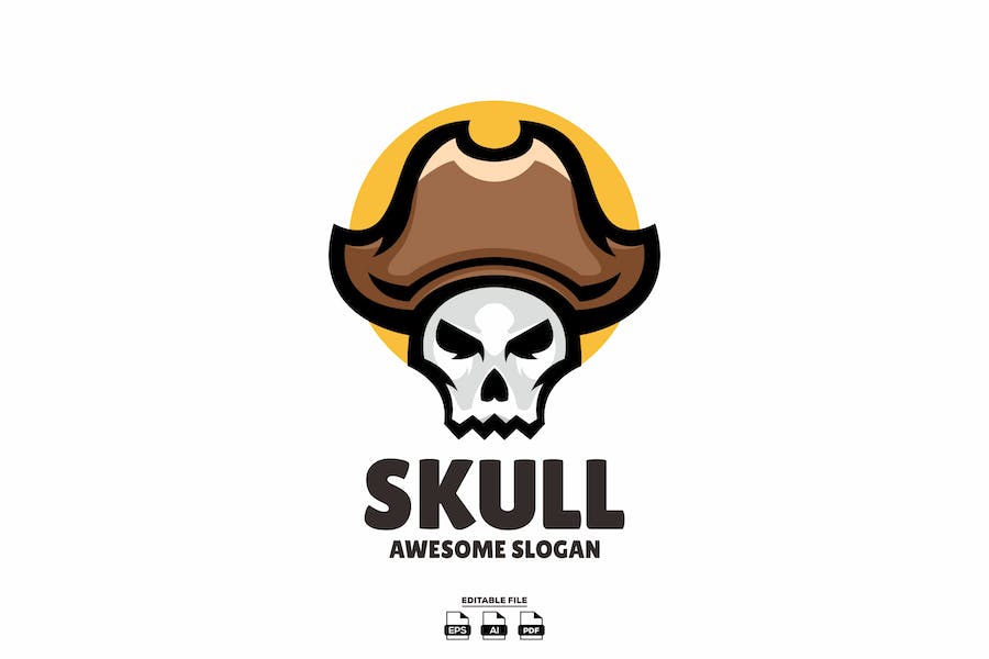 Banner image of Premium Pirate Skull Mascot Logo  Free Download