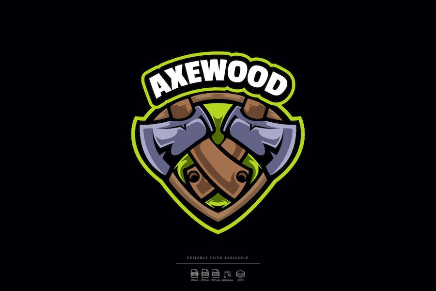 Banner image of Premium Axe Mascot Logo  Free Download