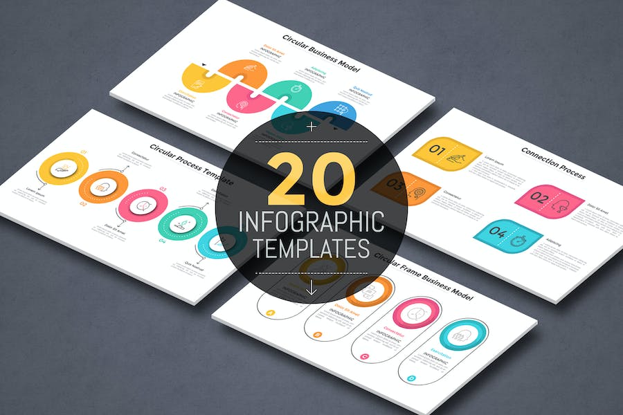 Banner image of Premium 20 Infographic Templates  Free Download