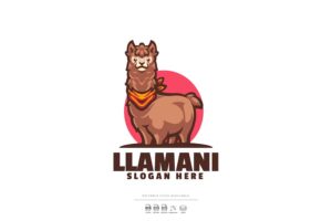Banner image of Premium Llama Mascot Logo  Free Download