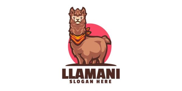 Banner image of Premium Llama Mascot Logo  Free Download