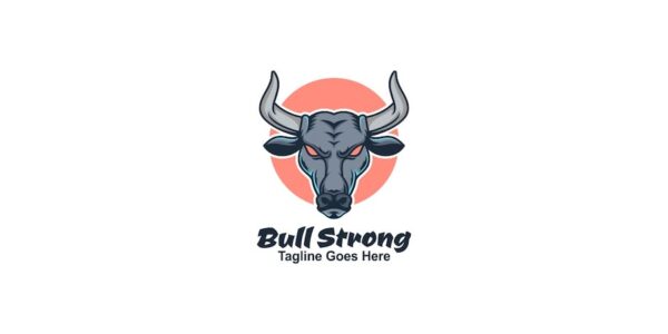 Banner image of Premium Bull Simple Mascot Logo  Free Download