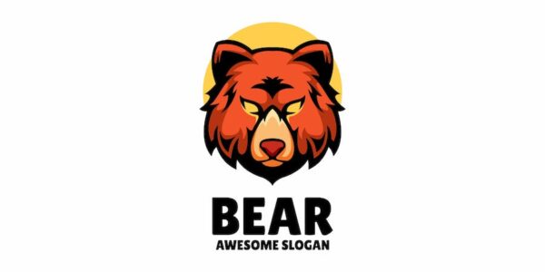 Banner image of Premium Bear Head Illustration Logo  Free Download