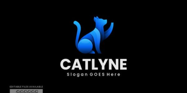 Banner image of Premium Catyline Gradient Colorful Logo  Free Download