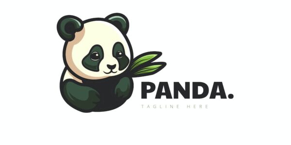 Banner image of Premium Logo Panda Mascot Character  Free Download
