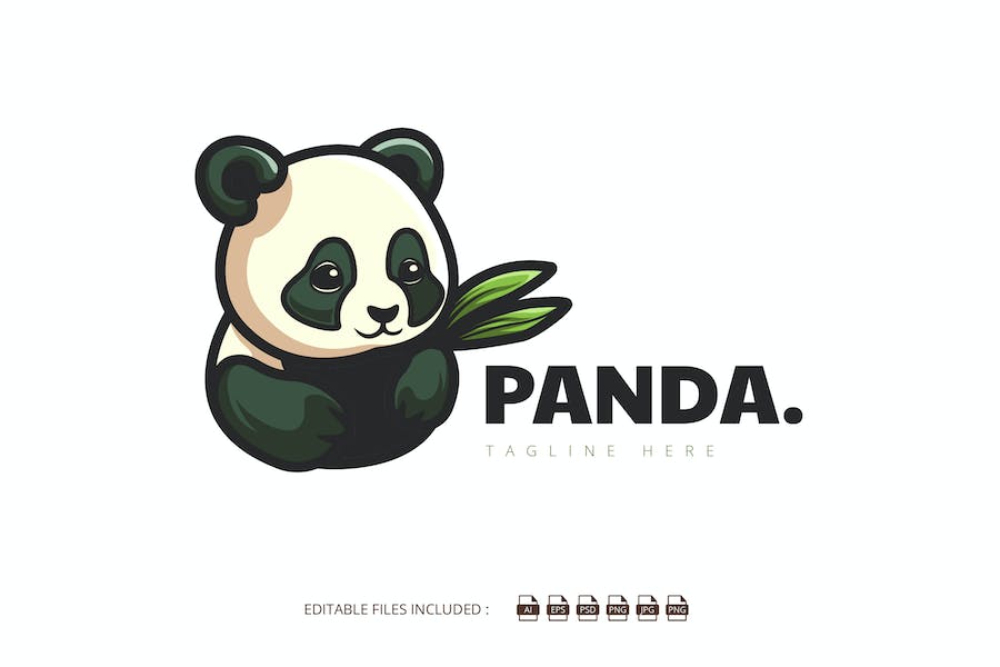 Banner image of Premium Logo Panda Mascot Character  Free Download