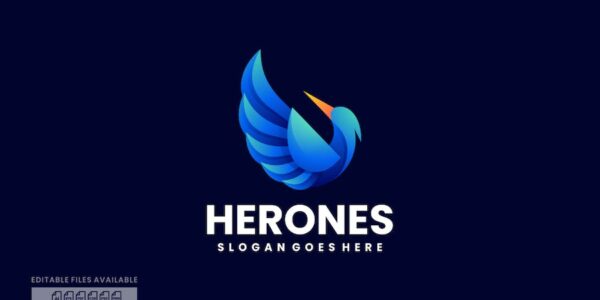 Banner image of Premium Heron Gradient Colorful Logo  Free Download