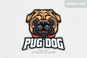 Banner image of Premium Pug Dog Logo  Free Download