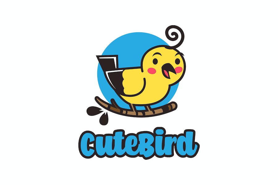 Banner image of Premium Cute Bird Cartoon Logo Mascot  Free Download