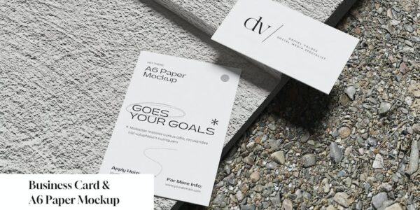 Banner image of Premium Business Card and A6 Paper Mockup  Free Download
