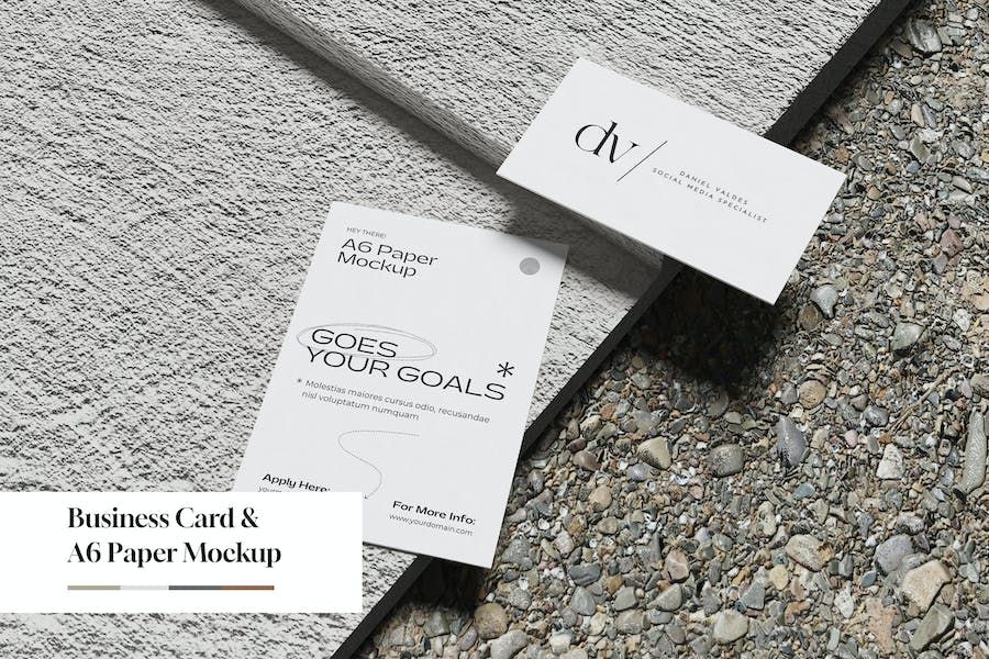 Banner image of Premium Business Card and A6 Paper Mockup  Free Download