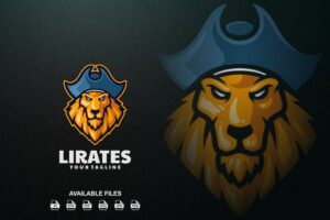 Banner image of Premium Lion Pirates Logo  Free Download