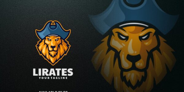 Banner image of Premium Lion Pirates Logo  Free Download