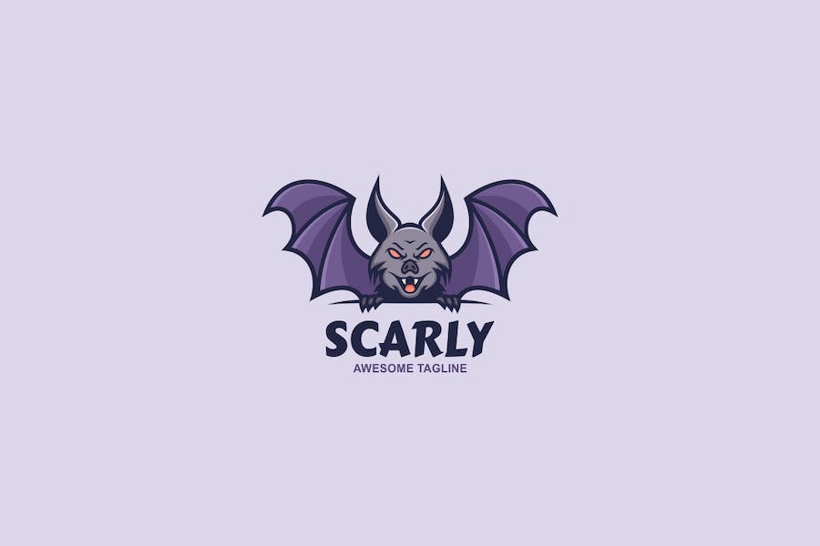 Banner image of Premium Bat Mascot Cartoon Logo  Free Download
