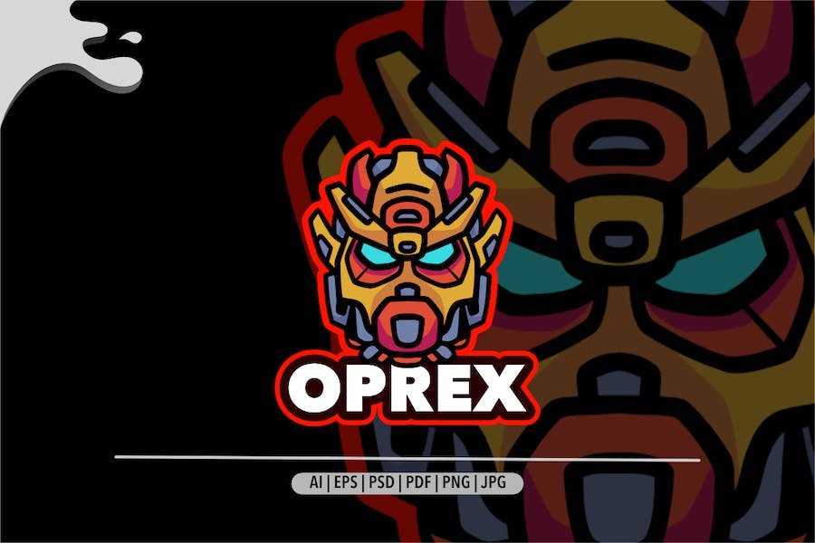 Banner image of Premium Oprex Robot Mascot Logo  Free Download