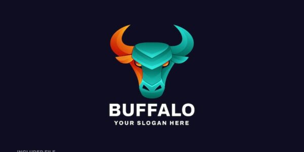 Banner image of Premium Buffalo Gradient Logo  Free Download