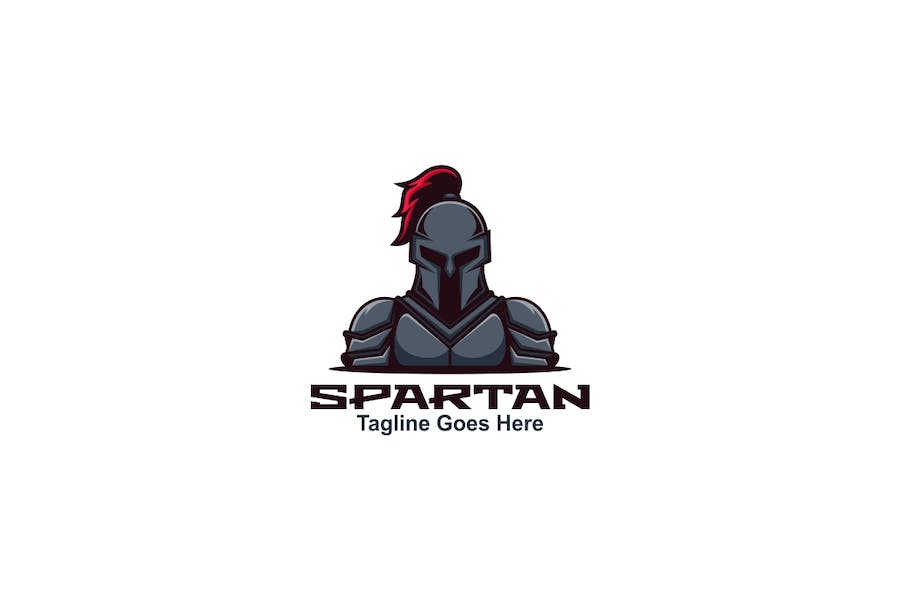 Banner image of Premium Spartan Simple Mascot Logo  Free Download