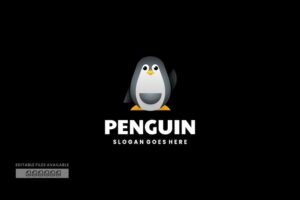 Banner image of Premium Penguin Gradient Colorful Logo   Free Download