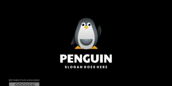 Banner image of Premium Penguin Gradient Colorful Logo   Free Download