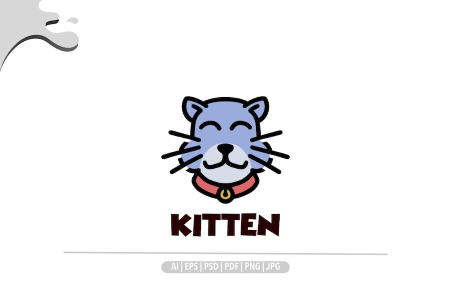 Banner image of Premium Cat Head Logo  Free Download