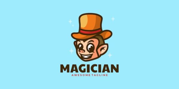 Banner image of Premium Magician Mascot Carton Logo  Free Download