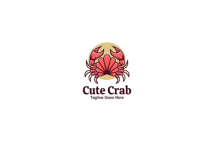 Banner image of Premium Cute Crab Simple Mascot Logo  Free Download