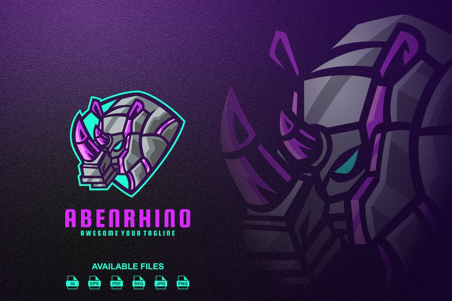 Banner image of Premium Rhino Logo  Free Download