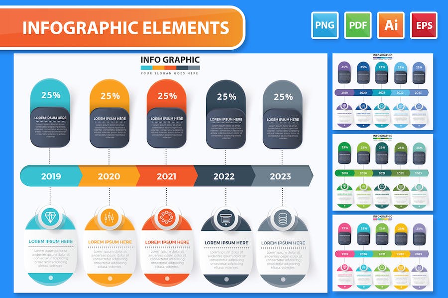 Banner image of Premium Timeline Infographic Design  Free Download