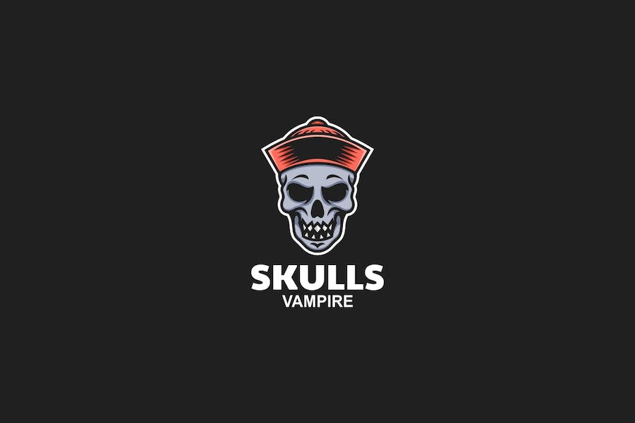 Banner image of Premium Skulls Simple Mascot Logo  Free Download