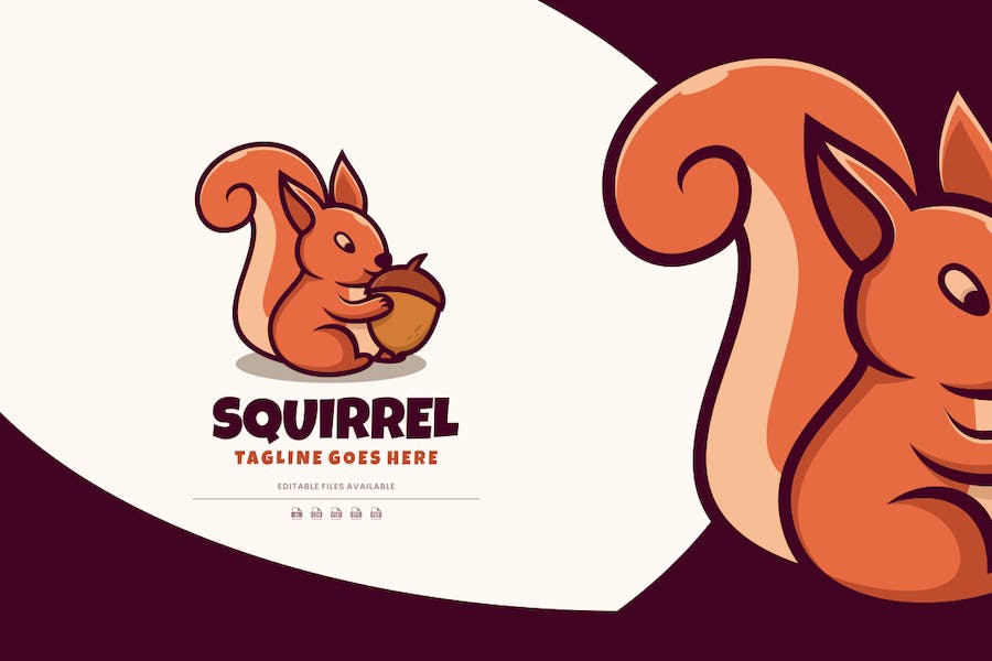 Banner image of Premium Squirrel Mascot Cartoon Logo  Free Download