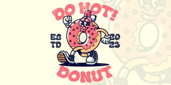 Banner image of Premium Retro Donut Mascot Logo  Free Download