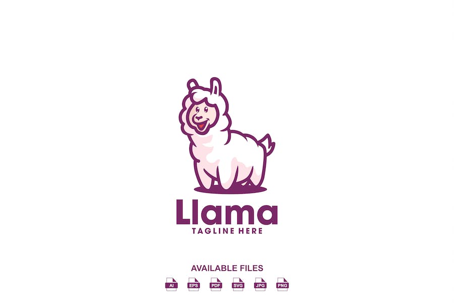 Banner image of Premium Llama Logo  Free Download