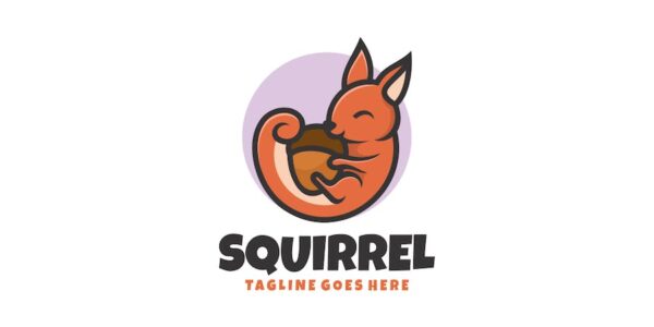 Banner image of Premium Squirrel Simple Mascot Logo  Free Download