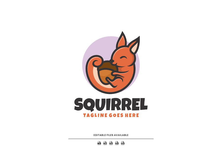 Banner image of Premium Squirrel Simple Mascot Logo  Free Download