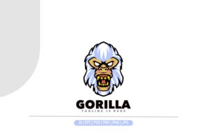 Banner image of Premium Gorilla Angry Logo Template  Free Download